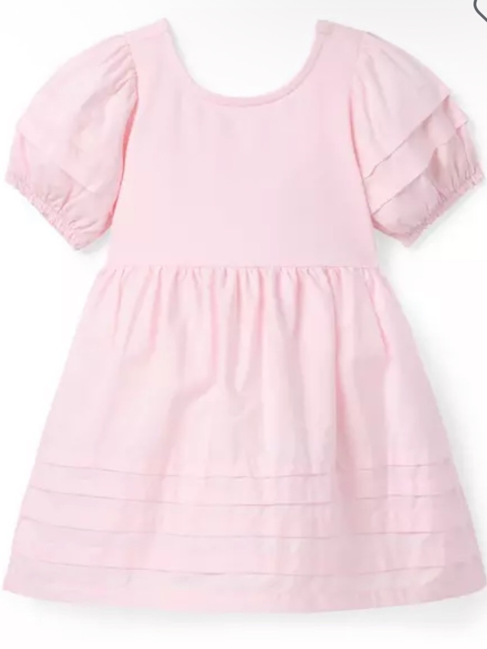Janie & Jack Girl’s 2T Pintuck Puff Sleeve Dress in Pink - NWT